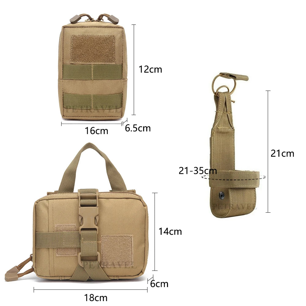 Tactical Dog Harness, Leash, Bags Set