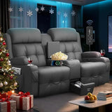 Massage Reclining Loveseat Sofa with Storage Console, Wall Hugger