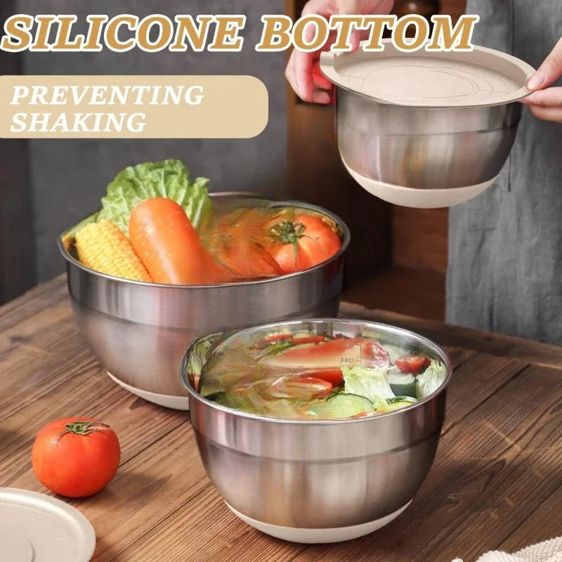 26PCS Stainless Steel Mixing Bowls with Airtight Lids