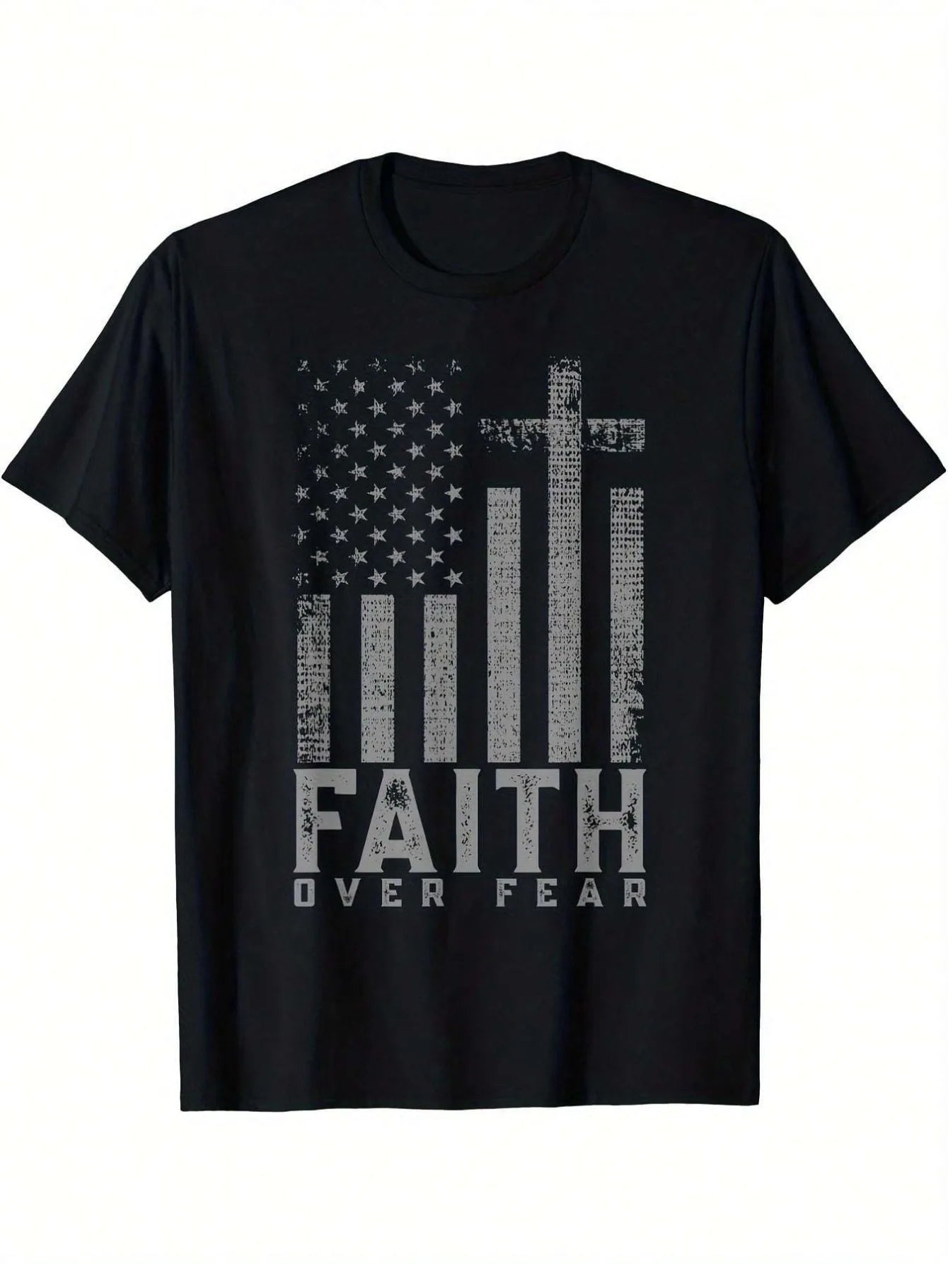 Men's Faith Over Fear American Flag T-Shirt