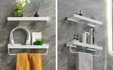Bathroom Shelves Wall Mounted Tempered Glass