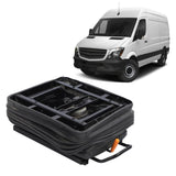 Air seat shock absorber base with dust cover