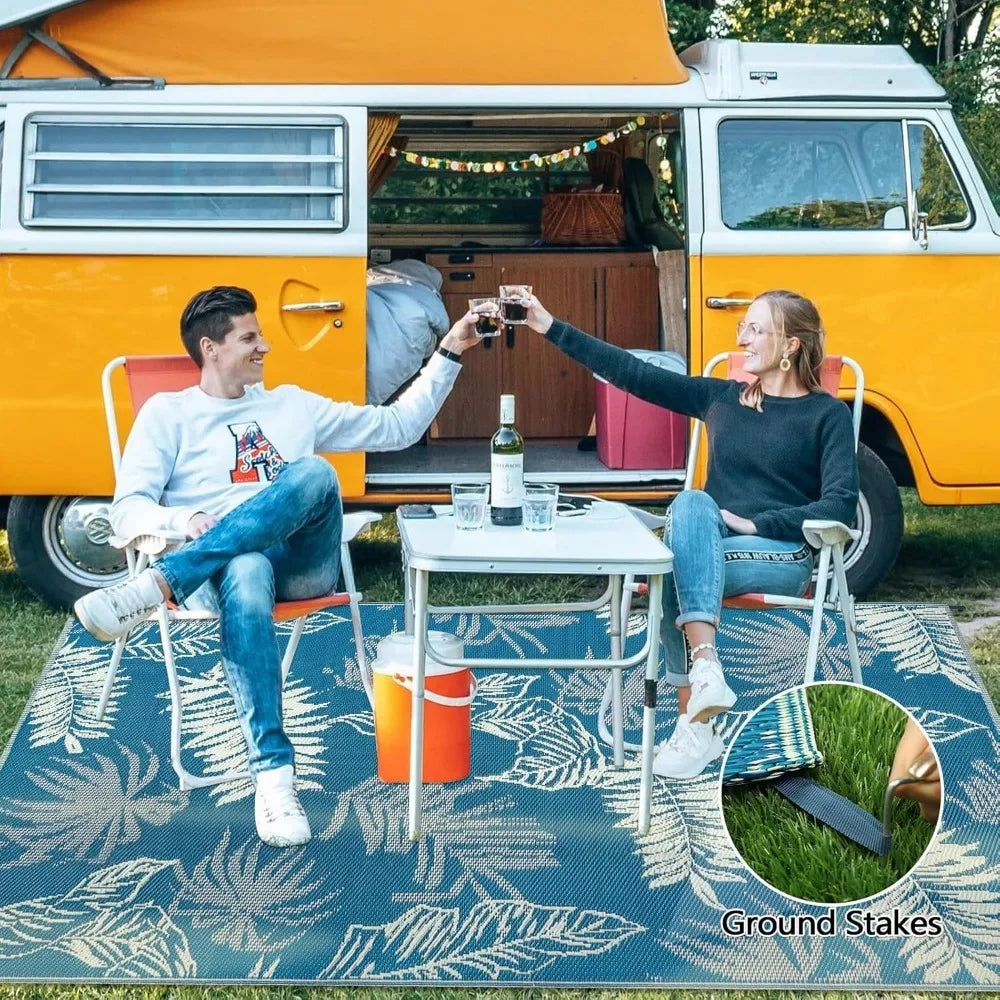 Outdoor Reversible Rug Waterproof 6x9 ft.