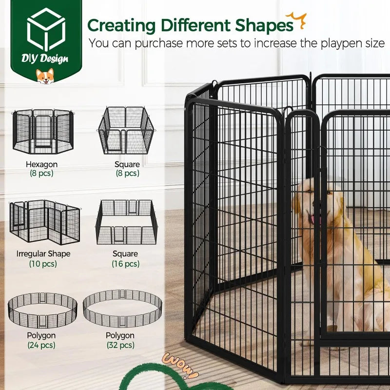 Heavy Duty Dog Playpen, 40 inch 16 Panels