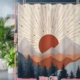 Mountain Lake Sunset Shower Curtain Plus Hooks