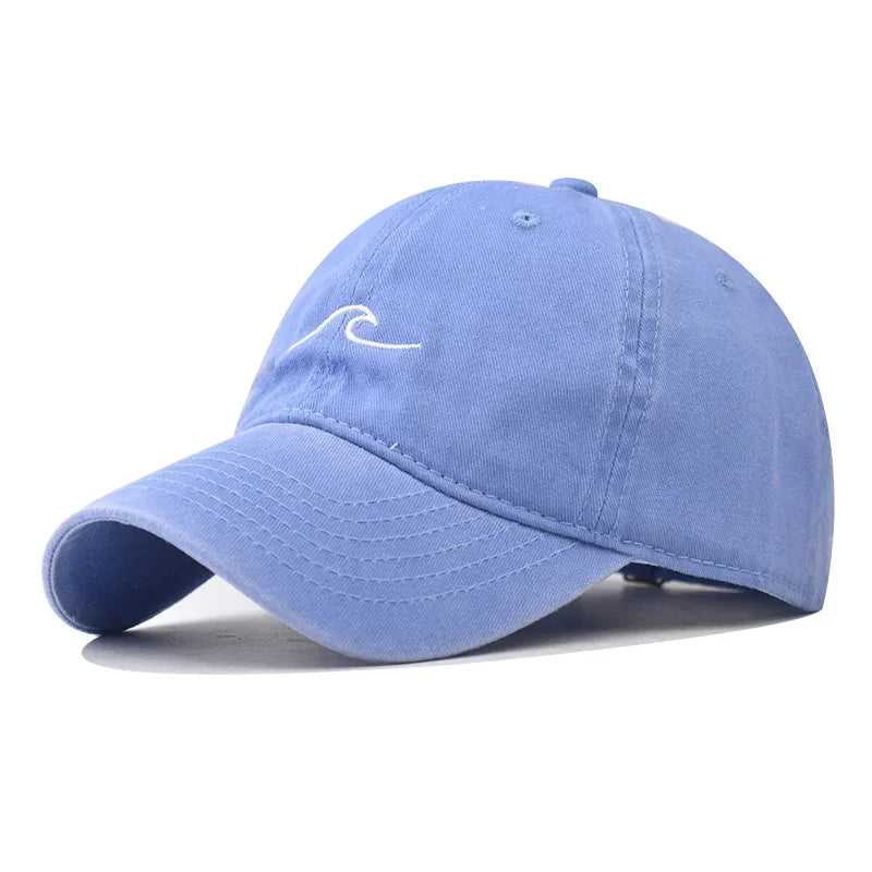 Wave Ripple Embroidery Baseball Cap