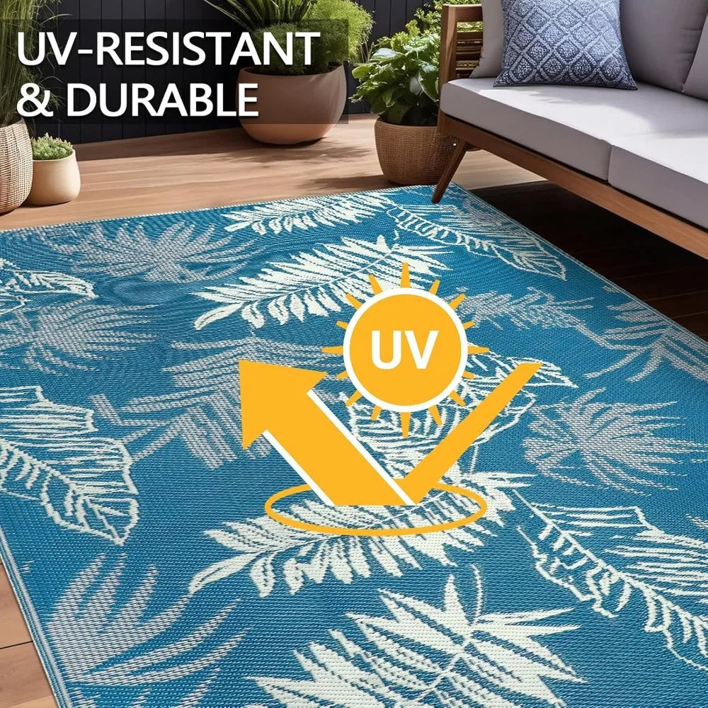 Outdoor Reversible Rug Waterproof 6x9 ft.