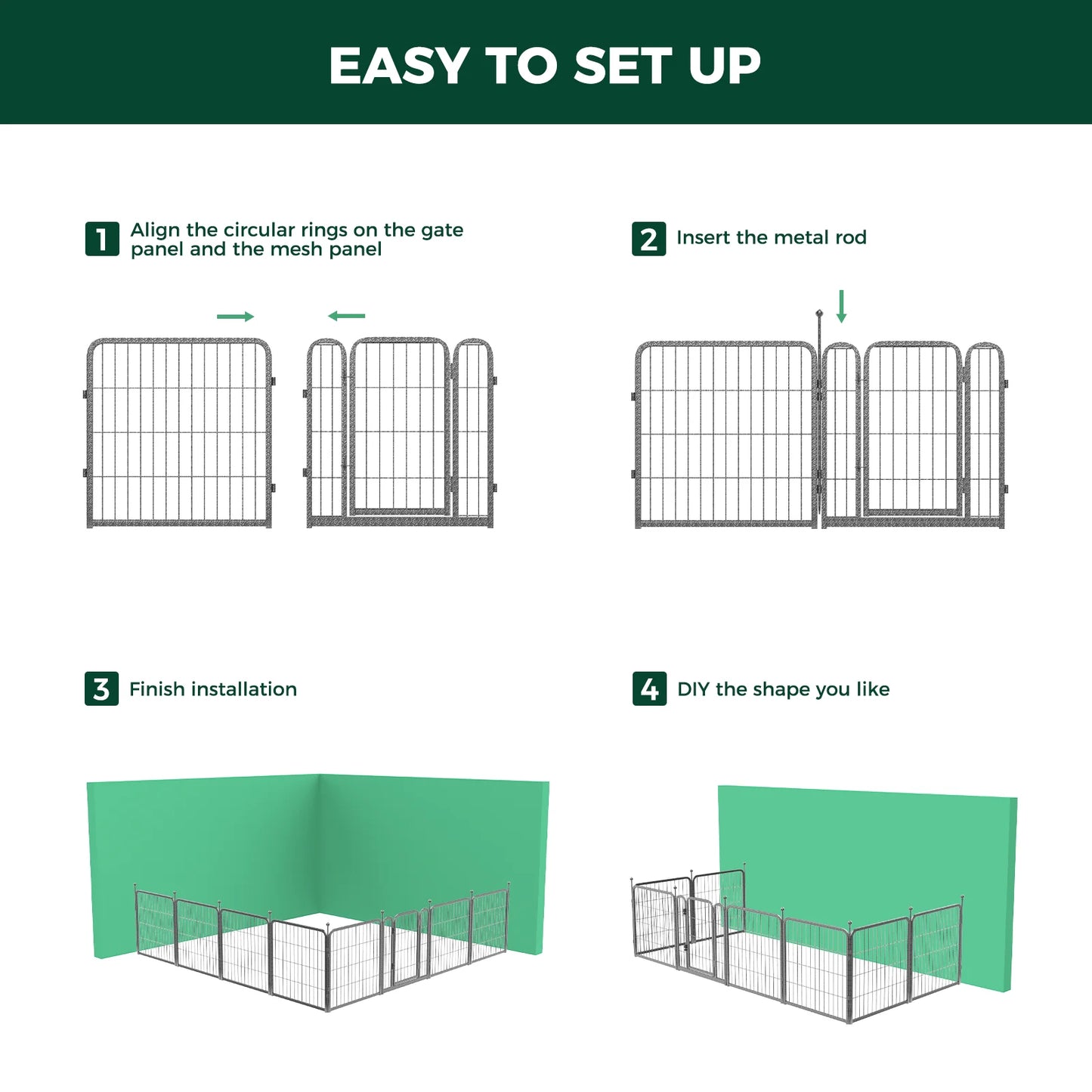 FXW Aster Dog Playpen, 24inch 16 Panels