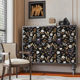 Vintage Gold Leaf Peel and Stick Dark Floral Wallpaper