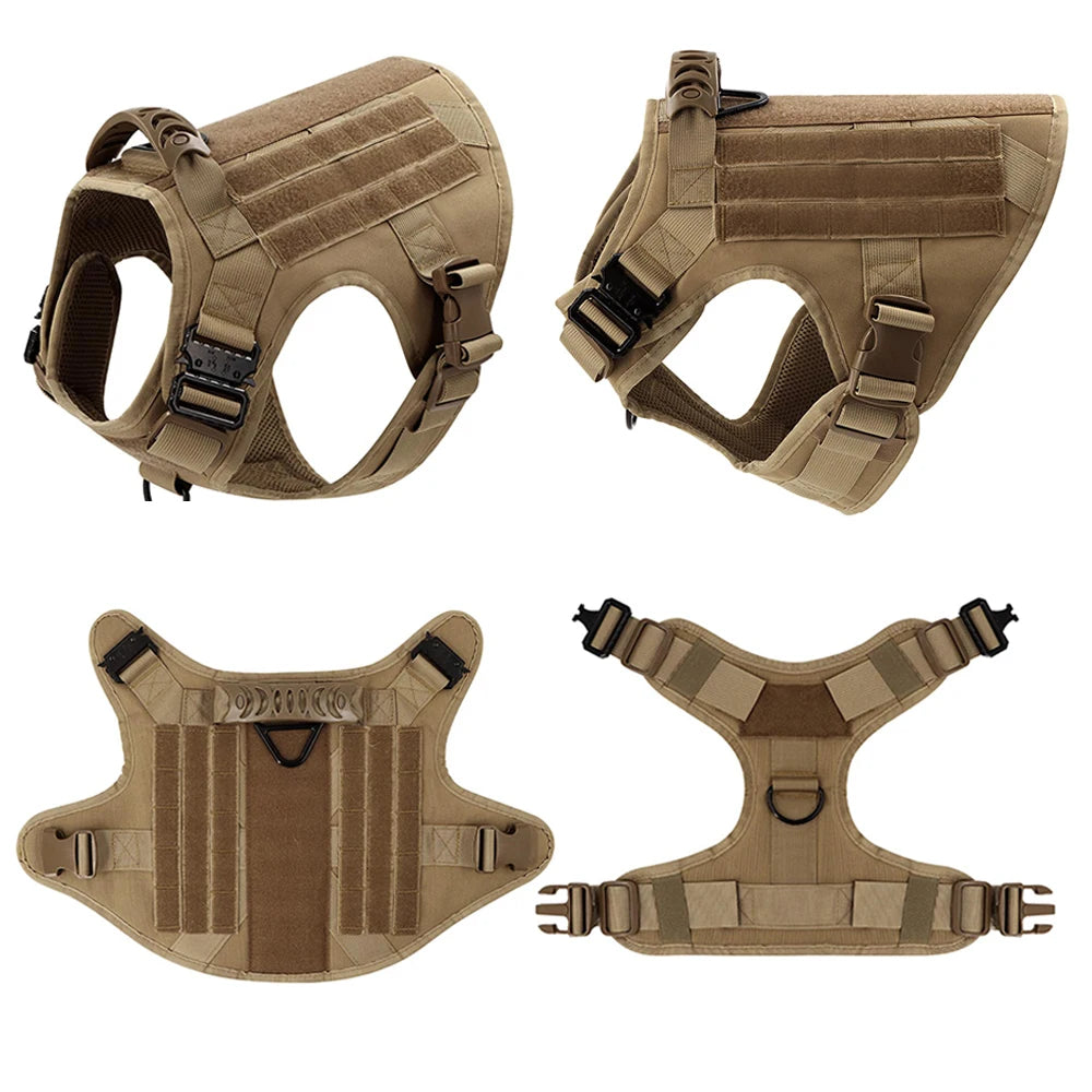 Tactical Dog Harness, Leash, Bags Set