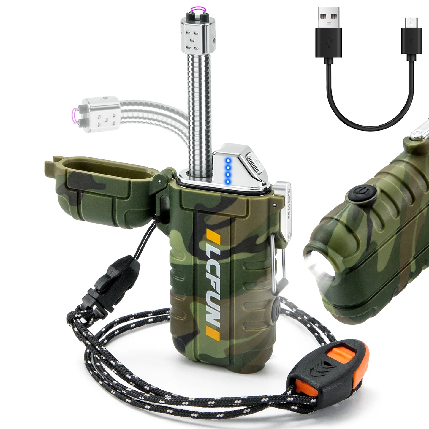 Waterproof Electric Lighter, Windproof, USB