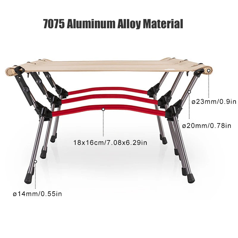 Ultralight Camping Cot with Leg Extenders