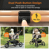 Jogging Pet Stroller, Premium 3-in-1 with Detachable Carrier (Up to 60lbs)