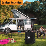 Dog Playpen Storage Bag, 25.2 ‘L x 7.9 “W x 25.2”H 8 Panels and 9 Stakes