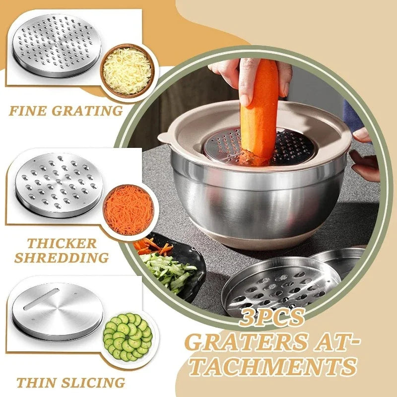 26PCS Stainless Steel Mixing Bowls with Airtight Lids