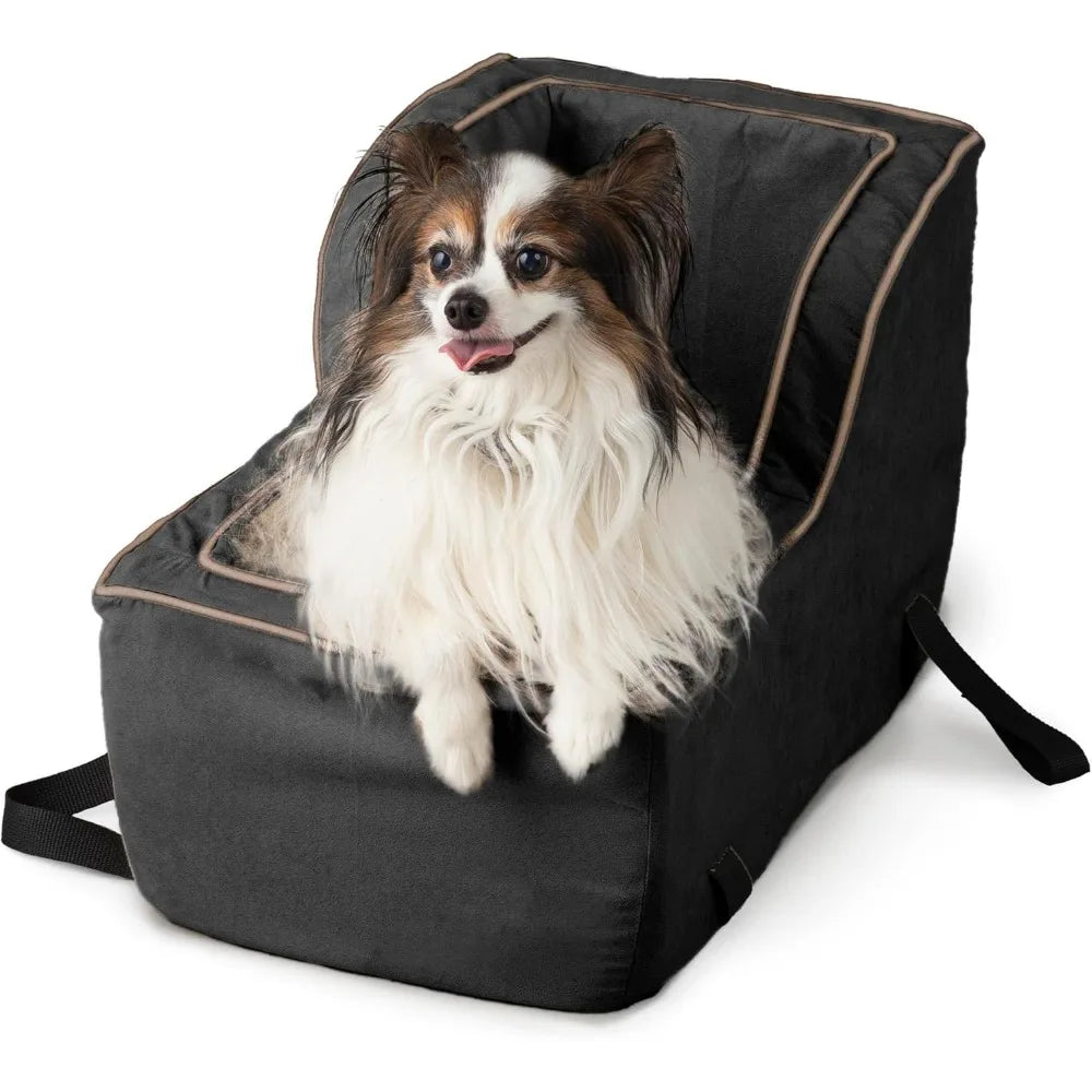 High-Back Center Console Dog Cat Car Seat up to 12 lbs.