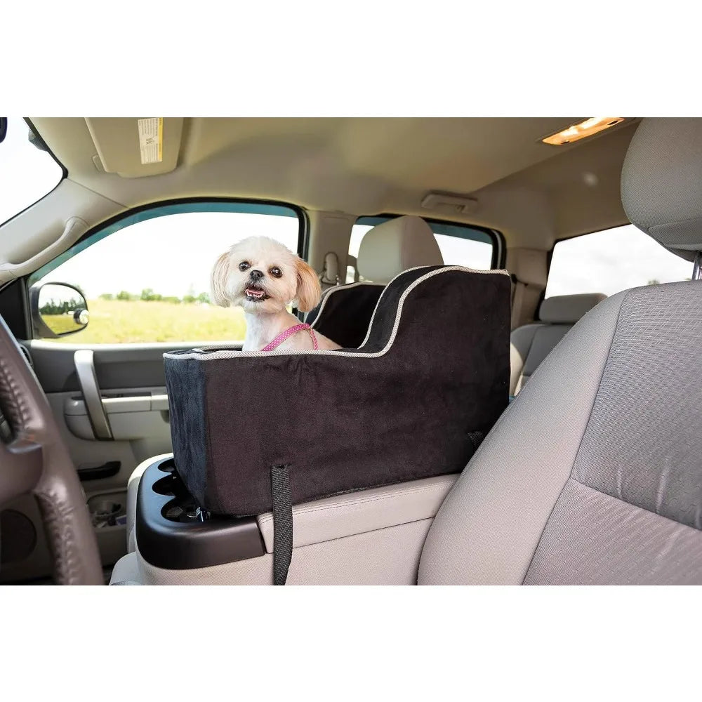 High-Back Center Console Dog Cat Car Seat up to 12 lbs.