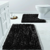 Luxury Shaggy Extra Thick Bathroom Rugs - 2 Piece Set