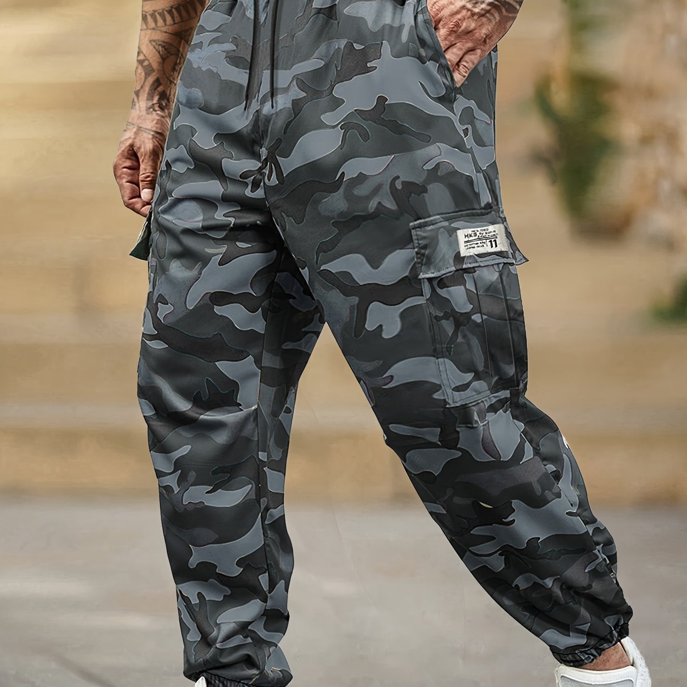 Men's & Women's Lightweight Camouflage Cargo Pants - Casual Joggers