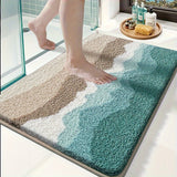 1pc Ultra Soft Flannel Bathroom Mat - Non-Slip