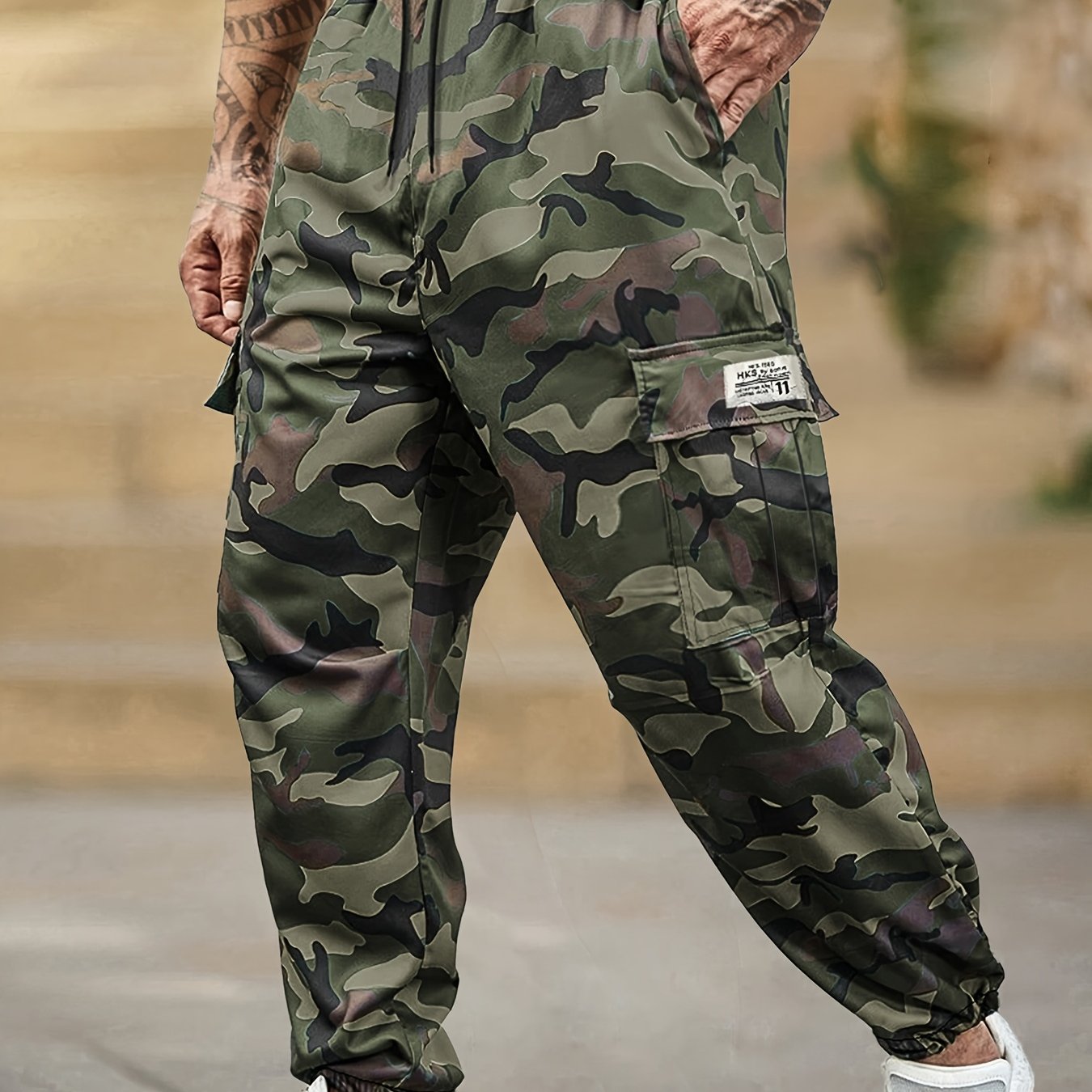 Men's & Women's Lightweight Camouflage Cargo Pants - Casual Joggers