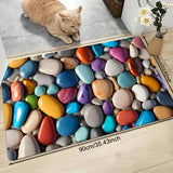 1pc Colorful Pebble Pattern Doorway Mat