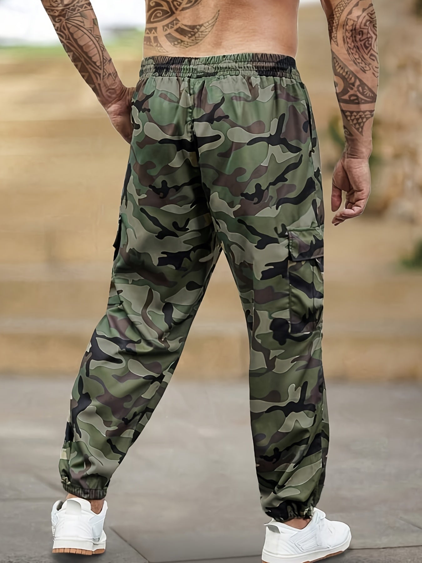 Men's & Women's Lightweight Camouflage Cargo Pants - Casual Joggers