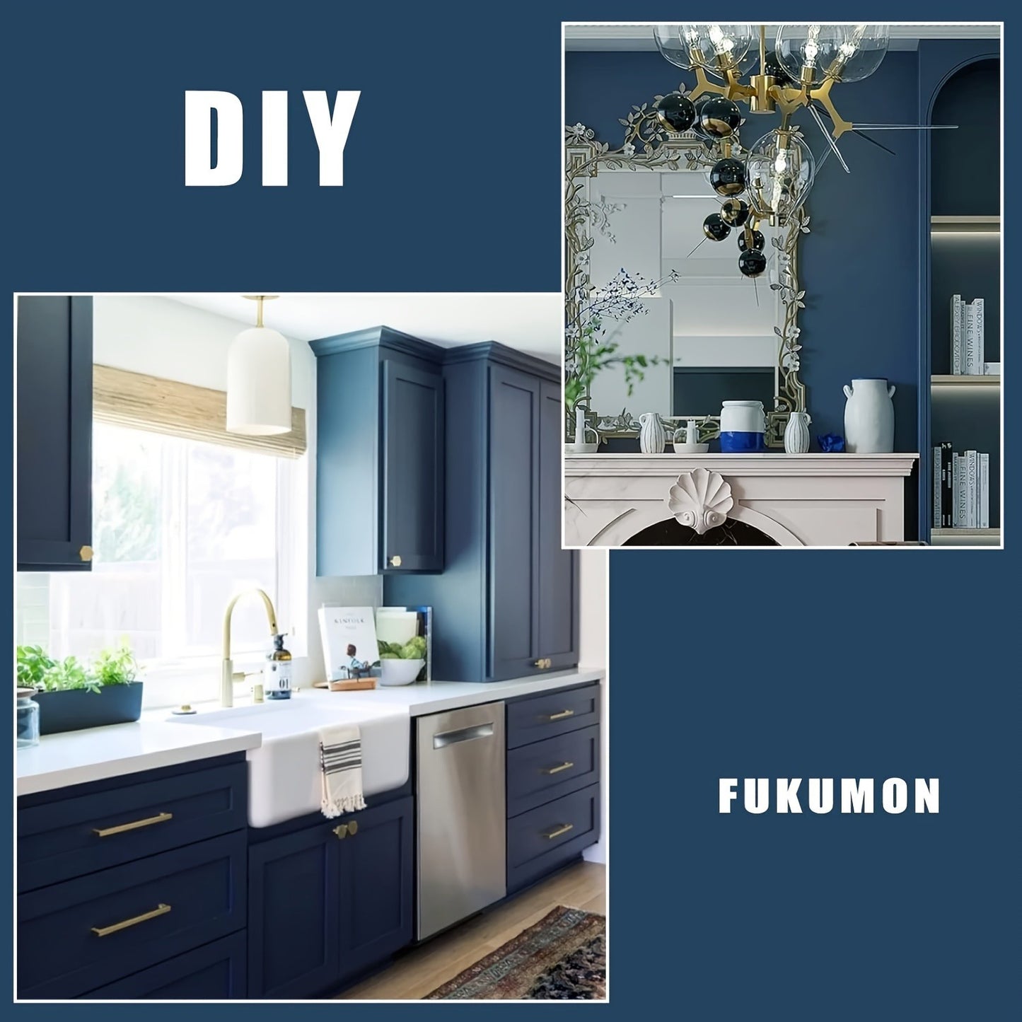 1 Roll Solid Dark Blue Thick Peel & Stick Wallpaper