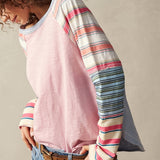Women's Pastel & Multicolor Raglan Sleeve T-Shirt