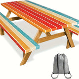 Picnic Waterproof Table Cover with Bench Covers
