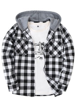 Men's Casual Plaid Hoodie Shirt