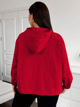 Plus Size Women's Casual Hooded Sweatshirt