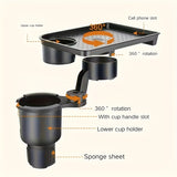 Adjustable Center Console Storage Shelf with Cup Holders