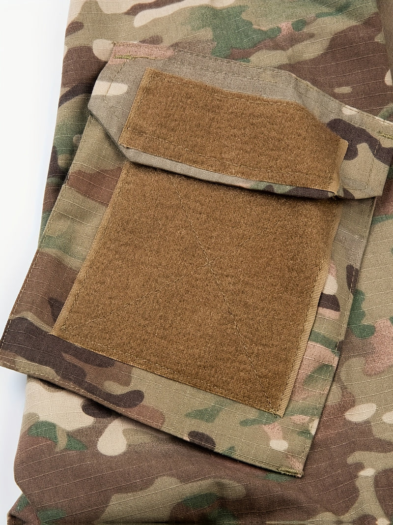 Men's Khaki G2 Camouflage Tactical Long Sleeve Shirt