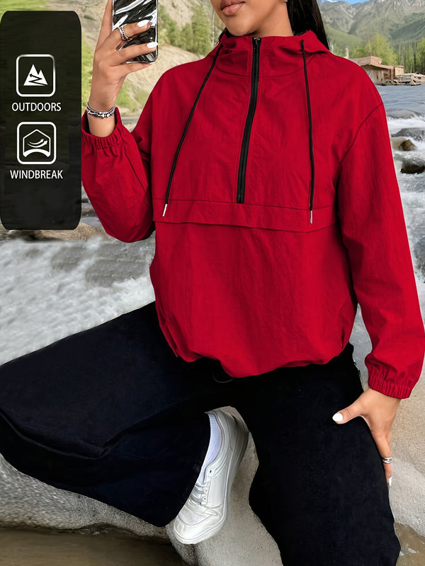 Plus Size Women's Casual Hooded Sweatshirt