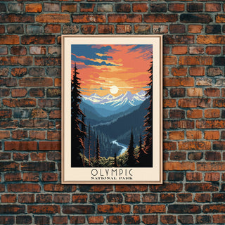 Olympic National Park Washington Travel Art