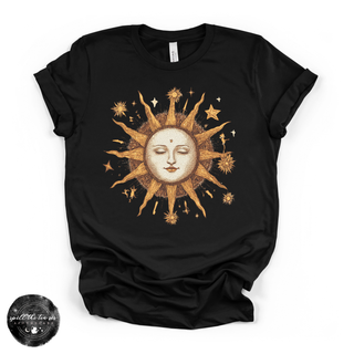 Summer Celestial Sun Tee | Boho Sun & Moon Graphic T-Shirt