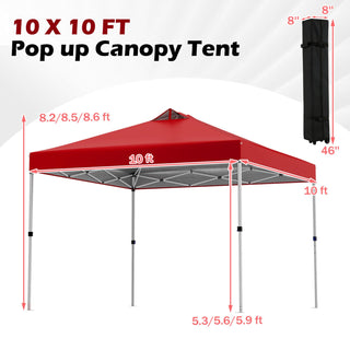10' x 10' Outdoor Commercial Pop-up Canopy Tent