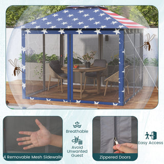 11 x 11 Feet 2-Tier Portable Pop-Up Gazebo Tent with Carry Bag Mesh