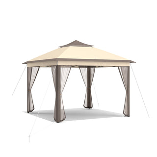 11 x 11 Feet 2-Tier Portable Pop-Up Gazebo Tent with Carry Bag Mesh