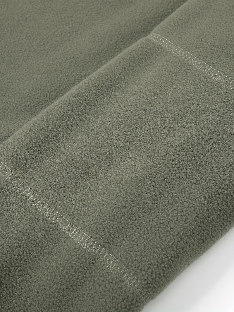 Men's Half-Zip Standing Collar Sweatshirt - Thermal Pullover