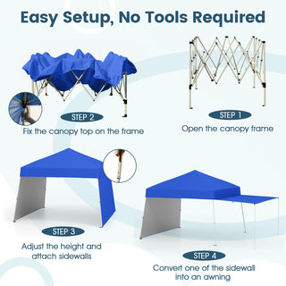 14' x 9.2' Pop-up Canopy Tent with Convertible Sidewalls