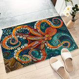 Non-Slip, Fade-Resistant Vintage Octopus Design Area Rug