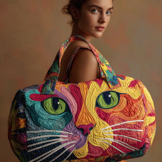 Tote Quilted Embroidery Travel Bag