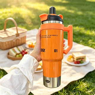 Large Capacity Insulated Tumbler with Straw