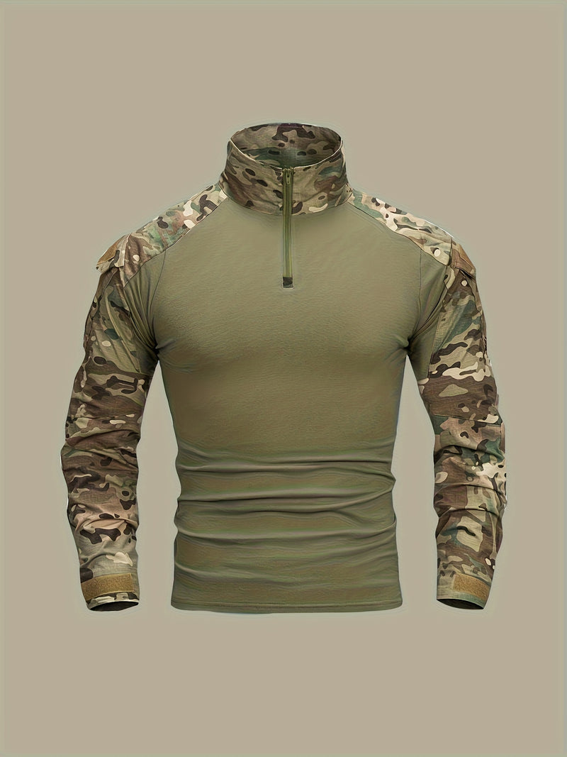Men's Khaki G2 Camouflage Tactical Long Sleeve Shirt