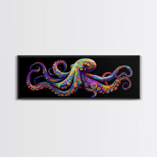Vibrant Octopus Art Canvas Print