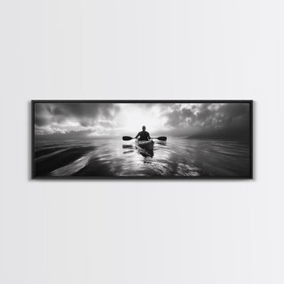 Outdoor Adventure, Kayaking, Sea Journey, Canvas Print