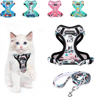 Cat Harness and Leash Set Escape Proof Reflective Adjustable Vest