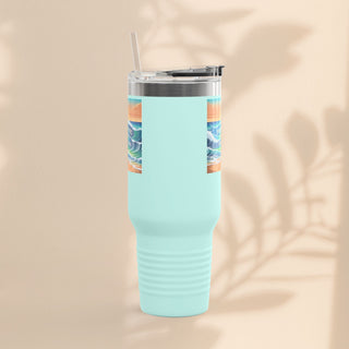 Ocean Wave Insulated Travel Mug – 40 oz